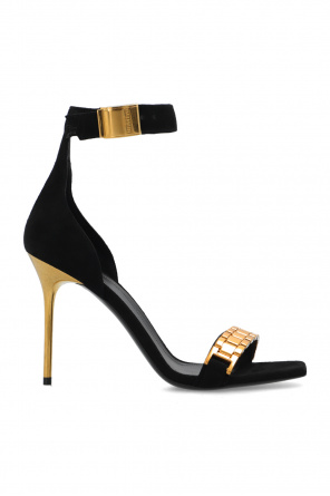 【関税込み】Balmain ブラック Uma ミュール Leather Uma sandals - Women | BALMAIN